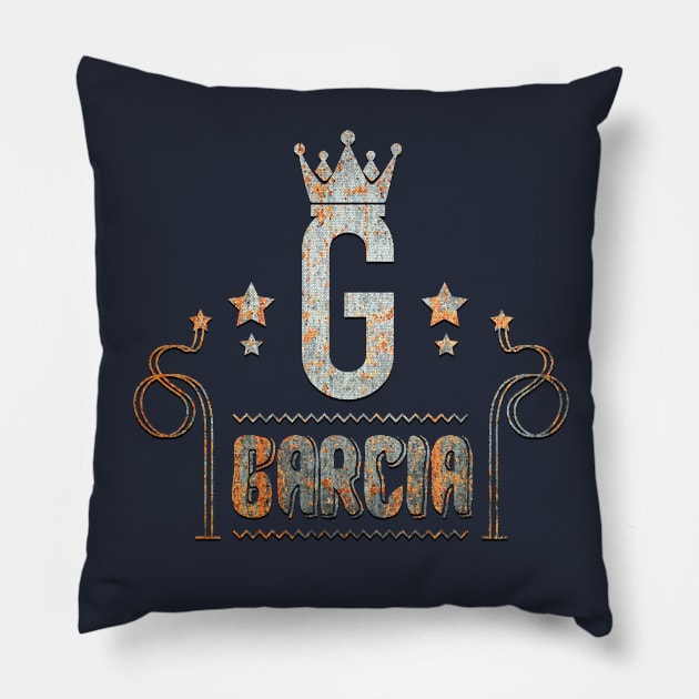 Garcia Name style Design Pillow by Suryaraj