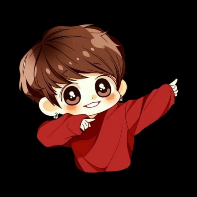 Jungkook Cute Chibi - BTS K-POP Design by Bystanders