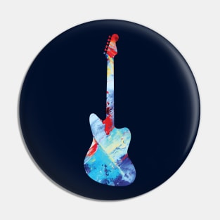 Offset Style Electric Guitar Paint Texture Pin