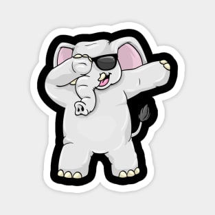 Elephant with Sunglasses at Hip Hop Dance Dab Magnet