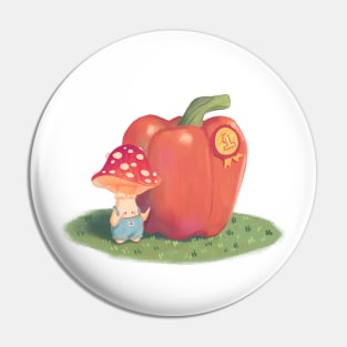 Farmer Mushroom Pin