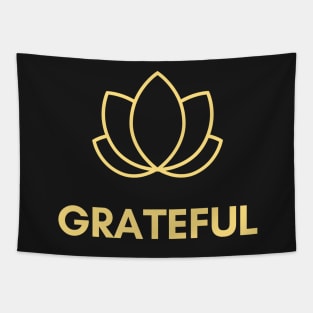 Grateful Yoga Lotus Design Tapestry