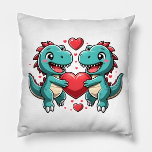 Valentine's Cartoon Delights T-Shirt Pillow