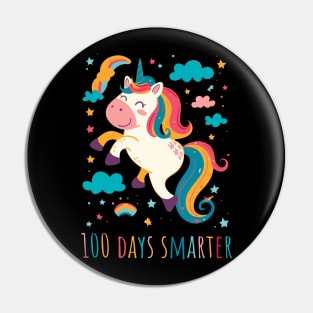 100 days smarter Unicorn Pin