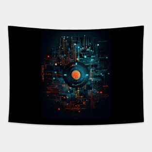 Streatwear cyber techno pattern Tapestry