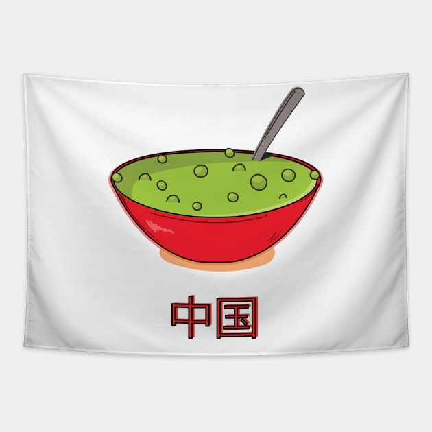 China Split Pea Soup Tapestry by nickemporium1