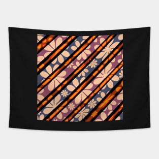 Floral stripes in autumn Tapestry