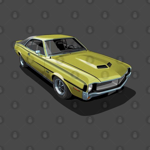 AMC Javelin in Golden Lime by candcretro