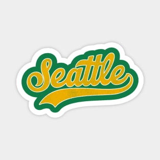 Seattle Sports Jersey Style Font Magnet