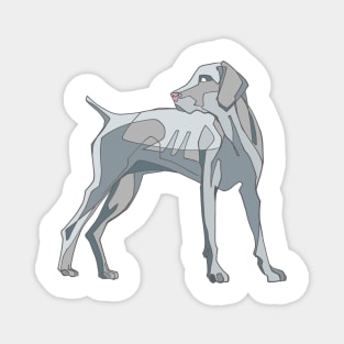 Hand drawn Weimaraner dog vector illustration Magnet