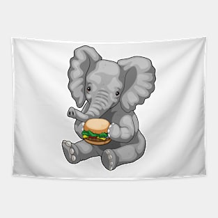 Elephant Burger Tapestry