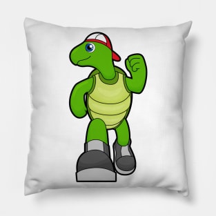 Turtle at Running with Cap Pillow