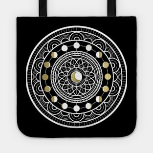 Moon Mandala White Tote