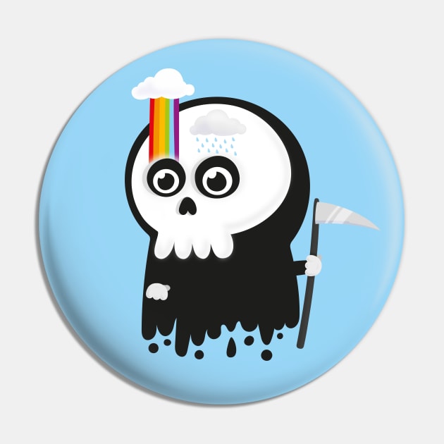 Rainbow Grim Reaper Pin by marvandraw