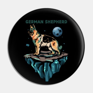 German shepherd in space Pin