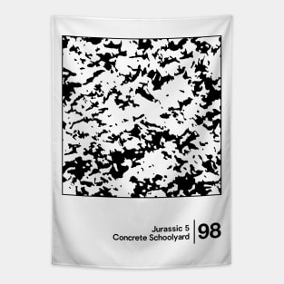 Concrete Schoolyard / Minimalist Style Graphic Design Artwork Tapestry