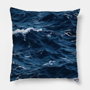 Midnight Serenade: Photorealistic Ocean Whispers Pillow