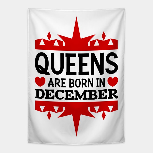 Queens are born in December Tapestry by colorsplash