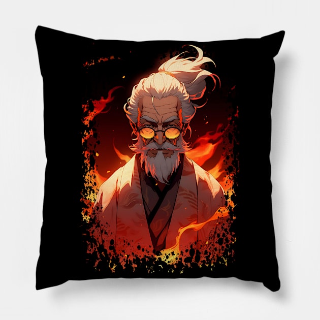 Wise Old Japanese Sensei - Anime Shirt Pillow by KAIGAME Art