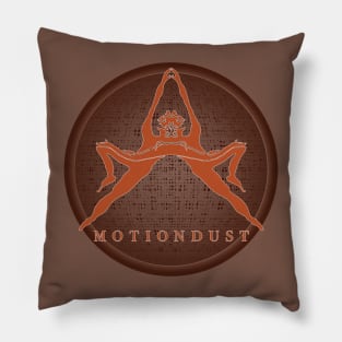 Global Motiondust World, with orthogonal pattern  - Warm Orange Pillow