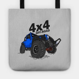 4x4 Off Road Jeep Blue Tote