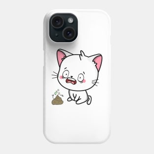 Funny angora cat smells poo poo Phone Case