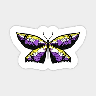 Fly With Pride: Nonbinary Flag Butterfly Magnet