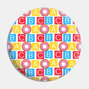 ABC And Biskit Colour Puzzle Design Pin