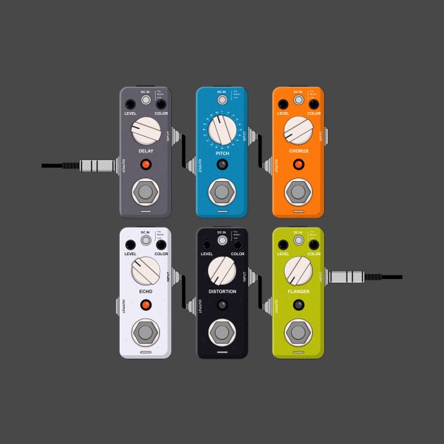 Guitar effects pedals by Polikarp308