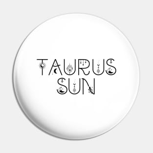 Taurus sun sign celestial typography Pin