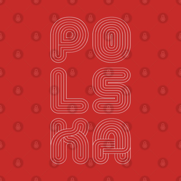 Vintage Style Poland/Polish Lettering Design by DankFutura