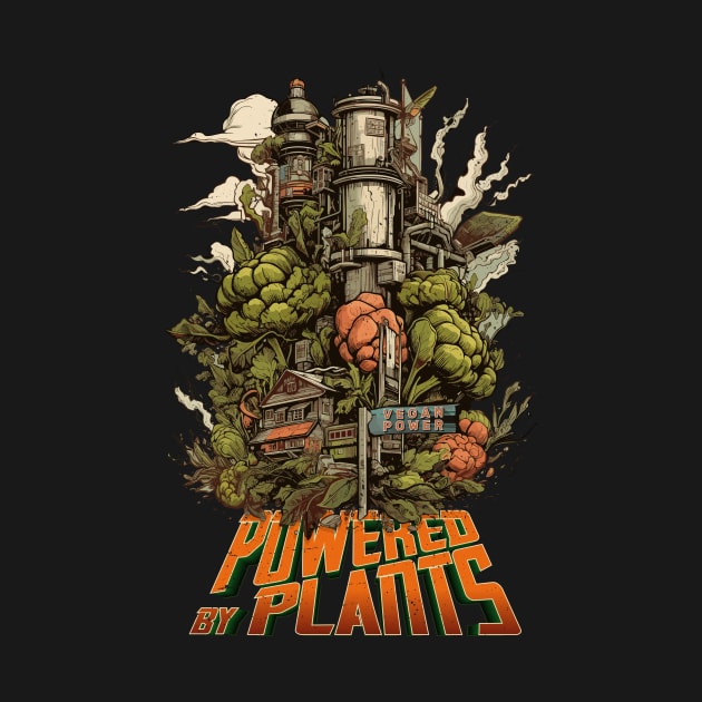 Powered By Plants - Comic Style Vegetable Power Plant by emmjott