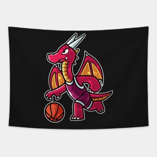 Fire Dragon Basketball Game Day Funny Team Sports B-ball product Tapestry