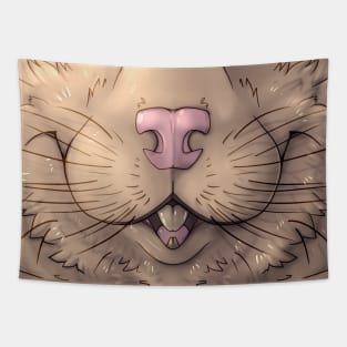 Cream Rat Mask Tapestry