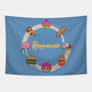 Food is Happiness Tapestry