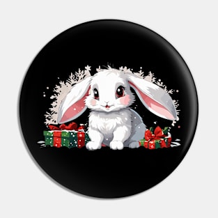 Christmas bunny Pin