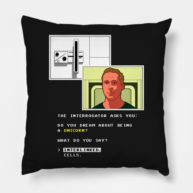 Blade Runner 2049 8bit adventure Pillow by forsureee