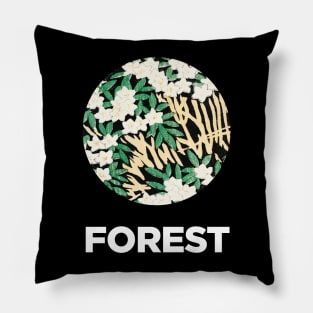 Forest Greenery Painting Pillow