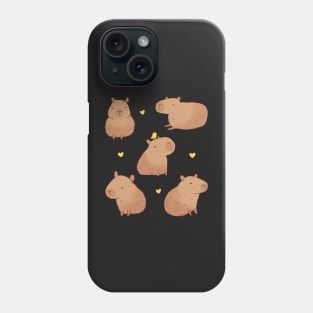 capybaras drawing Phone Case