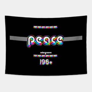 Peace 1960 ColorGroove Retro-Rainbow-Tube nostalgia (wf) Tapestry