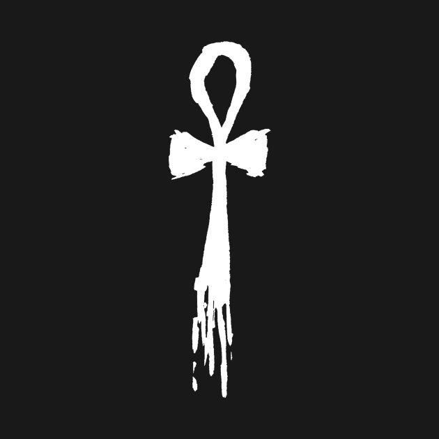 Dark and Gritty Ankh (white) by MacSquiddles