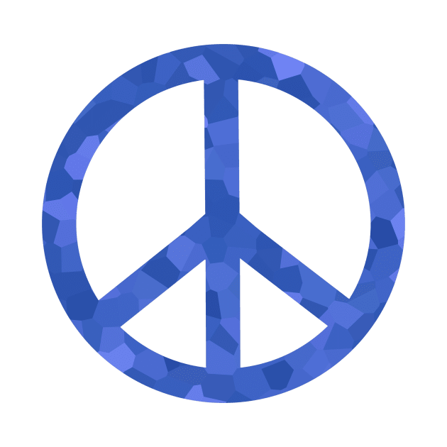 Peace Sign Blue by SartorisArt1