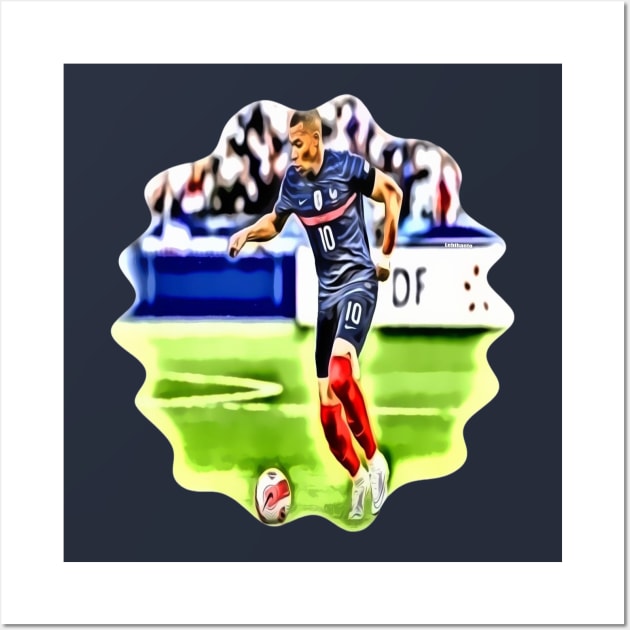 Kylian Mbappe Wall Art, Mbappe Soccer Poster