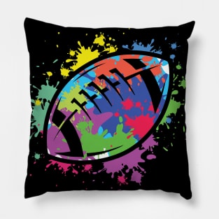 Football Color Splash Pillow