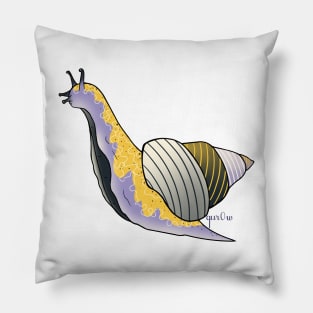 Nonbinary Pride Snail Pillow