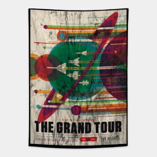 The Grand Tour Vintage Space Race Poster Tapestry