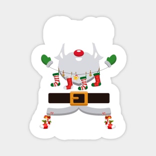 Chemist Claus Santa Christmas Costume Pajama Magnet