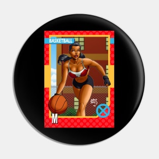 M Monet Basketball Card Pin