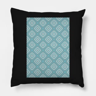 Turquoise and Teal Diamonds Pillow