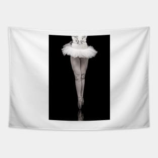 Ballet dancer balancing on her toes. Tapestry